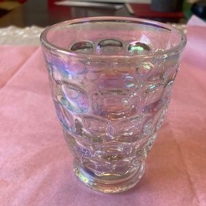 Vintage Iridescent Thumbprint Glass